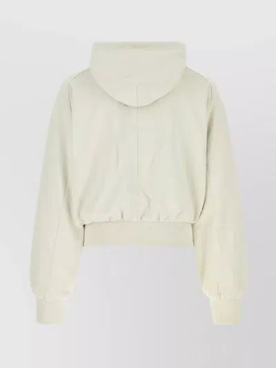 Entire Studios Cotton Sweatshirt With Front Pocket And Hood In White