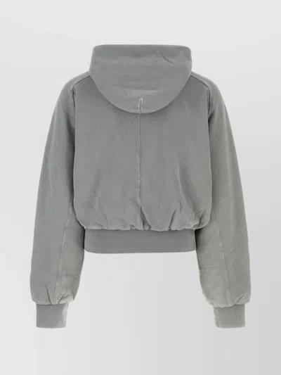 Entire Studios Grey Cropped Cotton Sweatshirt