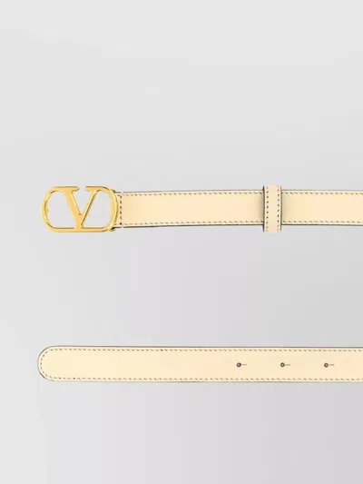 Valentino Garavani Vlogo Signature Leather Belt In Burgundy