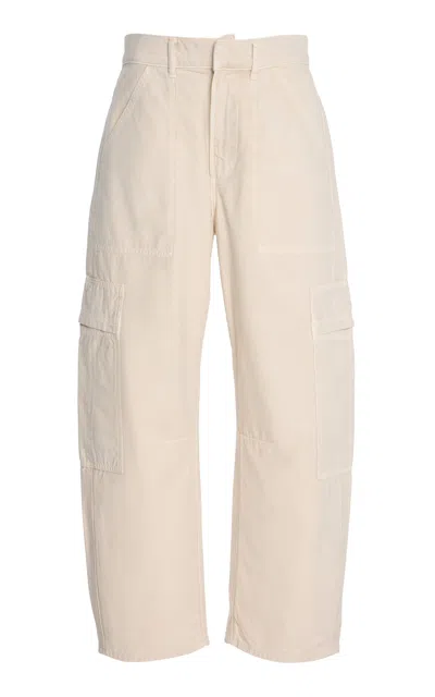 Citizen Of Humanity Citizens Of Humanity Relaxed Fit Beige Cargo Jeans In White