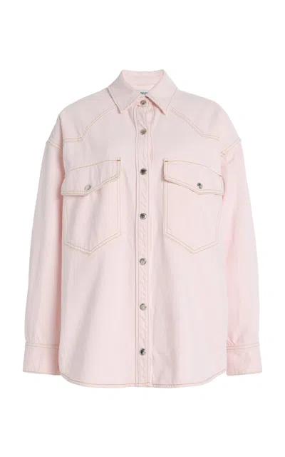 Agolde Lotta Western Shirt In Pink