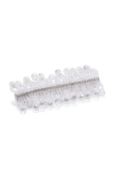 Emm Kuo Crystal-beaded Hair Clip In Clear