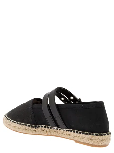 Ganni Buckled Canvas Espadrilles In Multicolor