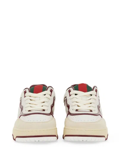 Gucci Re-web Sneakers Featuring Contrast Panels In White