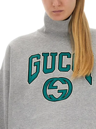Gucci Jersey Sweatshirt In Gray