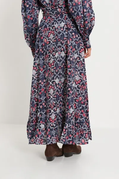 Isabel Marant Étoile Isabel Marant Etoile Wrap Long Skirt With Flounce In Multi