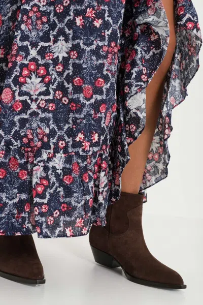 Isabel Marant Étoile Isabel Marant Etoile Wrap Long Skirt With Flounce In Multi