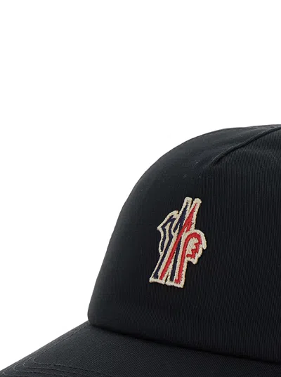 Moncler Grenoble Branded Baseball Cap In Black