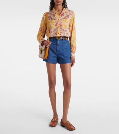 Valentino Crewneck Floral Pattern Collared Neck In Multicoloured