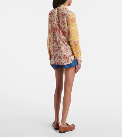 Valentino Crewneck Floral Pattern Collared Neck In Multicoloured