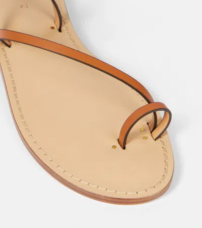 Amanu The Kalahari Leather Wrap Sandals In Brown