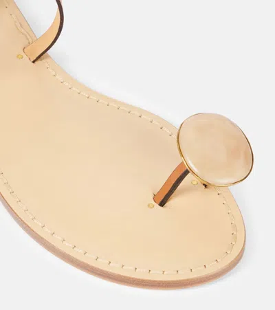 Amanu Kigali Leather Sandals In Brown