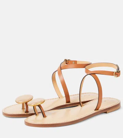 Amanu Kigali Leather Sandals In Brown