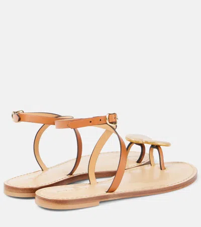 Amanu Kigali Leather Sandals In Brown