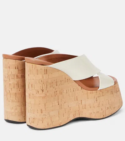 Paris Texas Mara 135 Patent Leather Platform Sandals In White