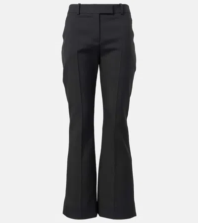 Alexander Mcqueen Wool-gabardine Flared Pants In Black