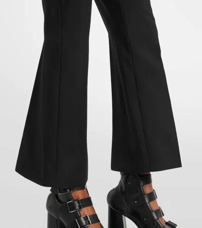 Alexander Mcqueen Wool-gabardine Flared Pants In Black
