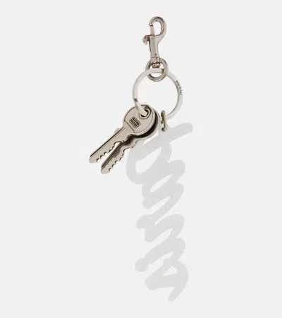 Balenciaga Paris Keychain In White