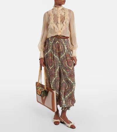 Valentino Large Canvas And Leather Viva Superstar Tote Bag In Brown