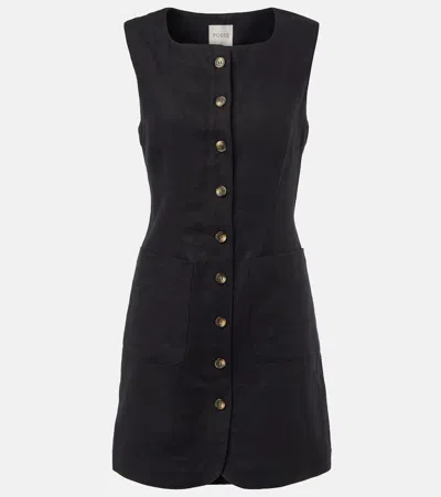 Posse Emma Linen Vest In Black