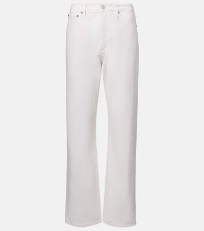 Agolde 90s Crop Mid Rise Loose Straight Jean In Element In White