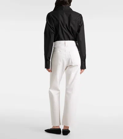 Agolde 90s Crop Mid Rise Loose Straight Jean In Element In White