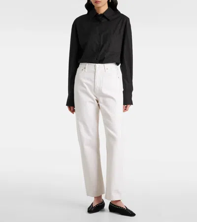 Agolde 90s Crop Mid Rise Loose Straight Jean In Element In White