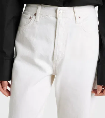Agolde 90s Crop Mid Rise Loose Straight Jean In Element In White