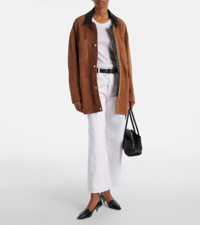 Agolde Low Curve Frayed Jeans In White