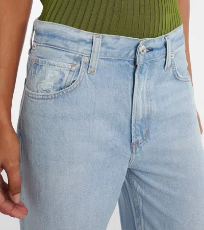 Citizen Of Humanity Paloma Mid-rise Wide-leg Jeans In Blue