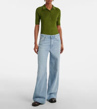 Citizen Of Humanity Paloma Mid-rise Wide-leg Jeans In Blue