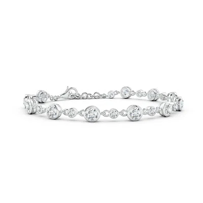 Angara Alternating Size Round Lab-grown Diamond Tennis Bracelet In White