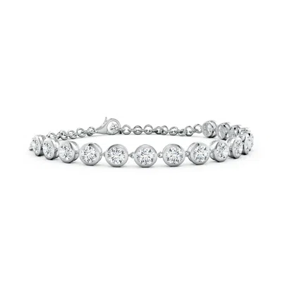 Angara Round Lab-grown Diamond Chain Bracelet In Metallic