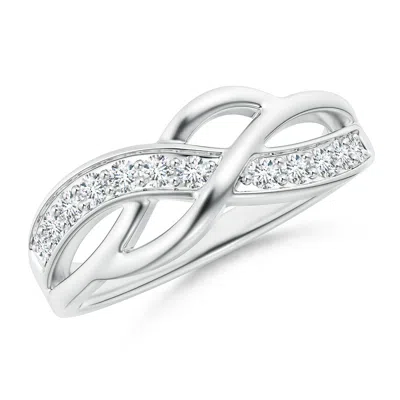 Angara Lab-grown Pave Set Round Diamond Multi-row Crossover Band In Platinum/f-g