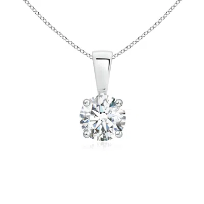 Angara Classic Round Diamond Solitaire Pendant In White Gold/g