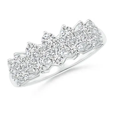 Angara Round Cluster Diamond Garland Wedding Ring In White Gold/h