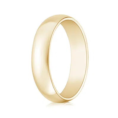Angara High Polished Domed Men's Comfort Fit Wedding Band In Yellow Gold