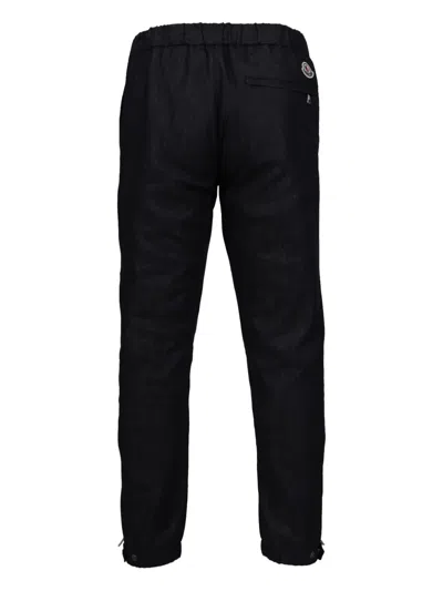 Moncler Logo Jogging Trousers In Blue