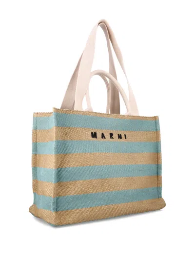 Marni Medium Tote Bag In Neutrals