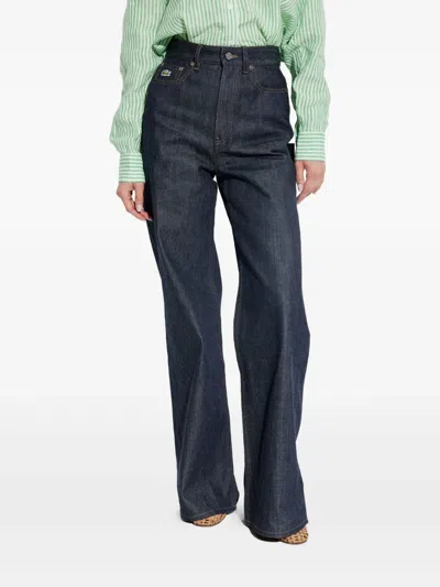 Lacoste High-waisted Jeans In Blue