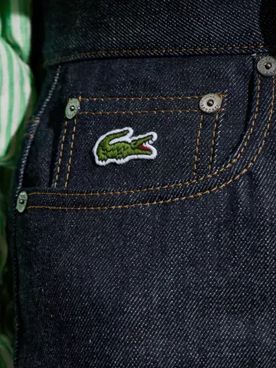 Lacoste High-waisted Jeans In Blue