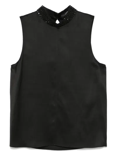 Tom Ford Top Silk Satin In Black