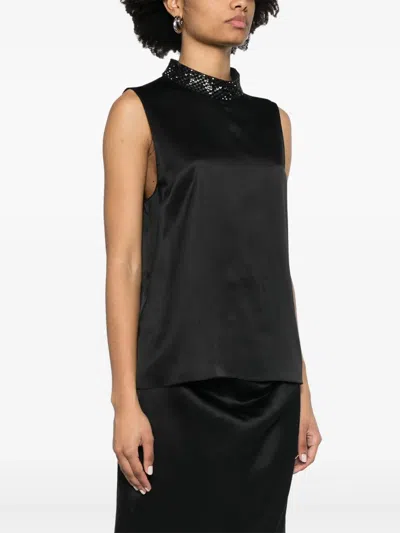 Tom Ford Top Silk Satin In Black