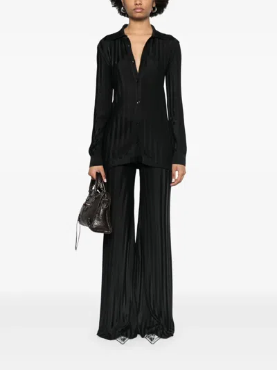 Tom Ford Wide-leg Trousers In Black