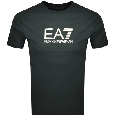 Ea7 Emporio Armani Visibility T Shirt Green In Black
