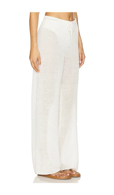 Onia Linen Knit Drawstring Pant In White