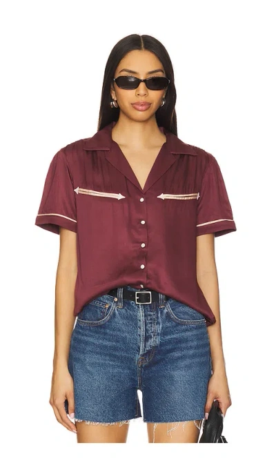 Sendero Provisions Co. Cheyenne Western Blouse In Burgundy