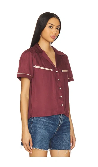 Sendero Provisions Co. Cheyenne Western Blouse In Burgundy