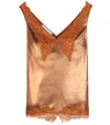STELLA MCCARTNEY Lamé and lace camisole