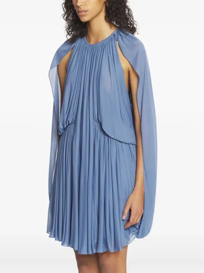 Lanvin Pleated Dress In Blue